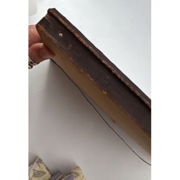 Antique Ornate Wood Frame With Intricate Carved Details 16.5"x13.5" Rustic Brown - Picture 14 of 16